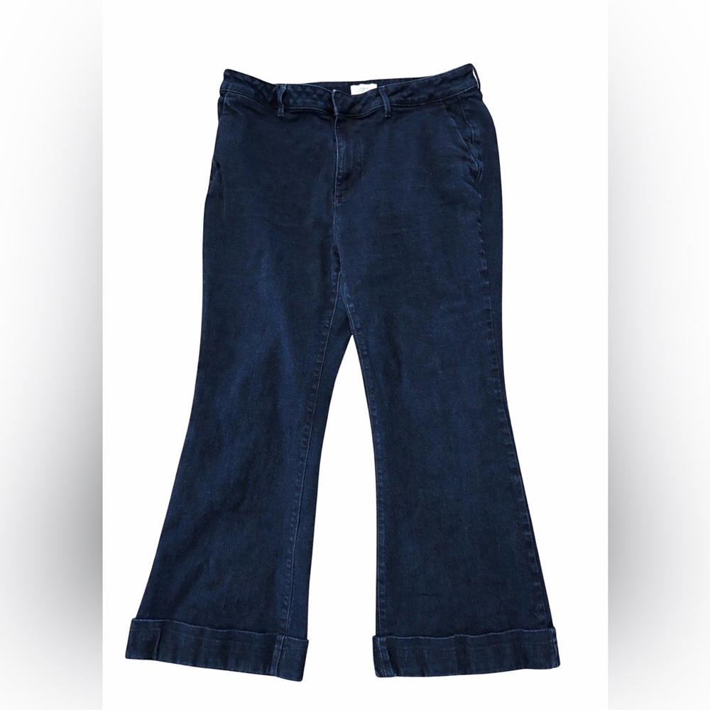 Loft Cropped Flare High Waist Jeans